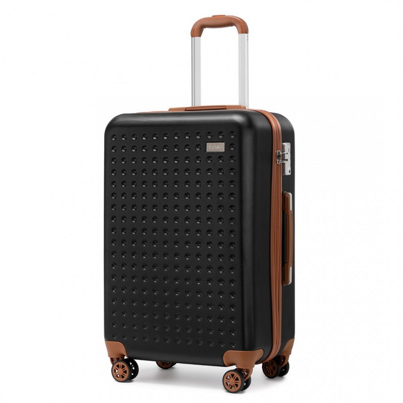 Troler de cabină negru de lux "Journey" cu încuietoare TSA - mărimea M