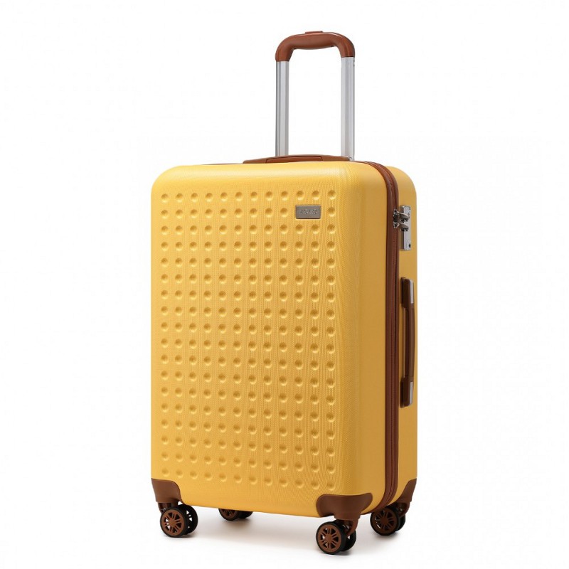 Troler de cabină galben de lux "Journey" cu încuietoare TSA - mărimea M