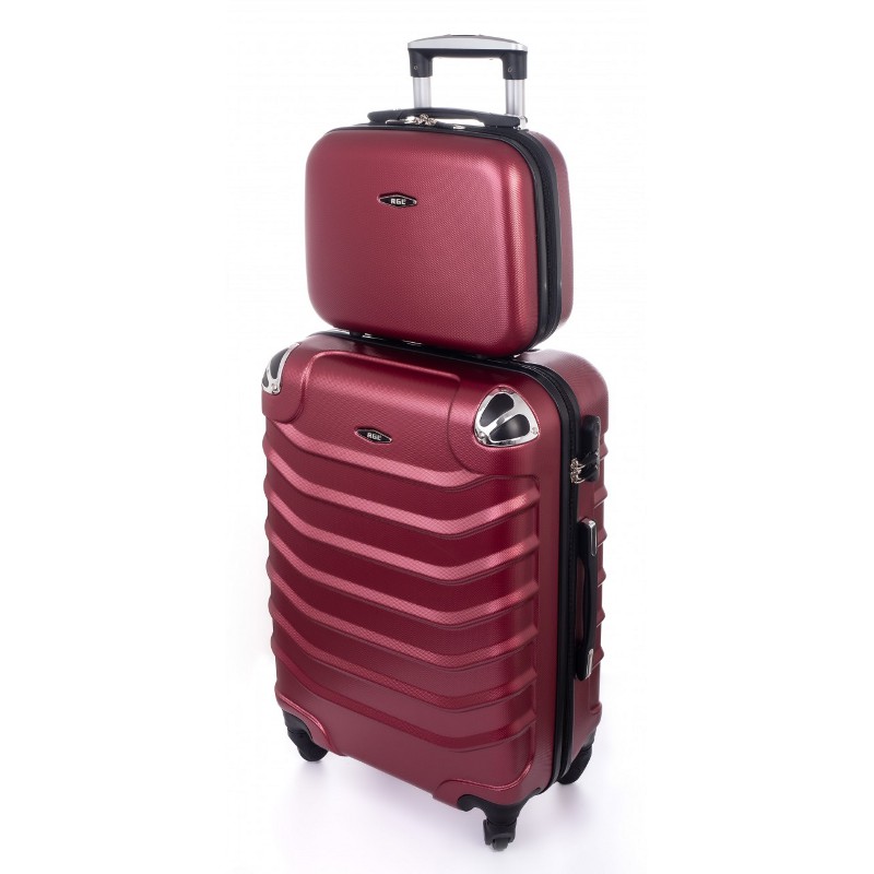 Set bordo de 2 piese, geantă + troler rigid "Premium" - mărimile M, L și XL