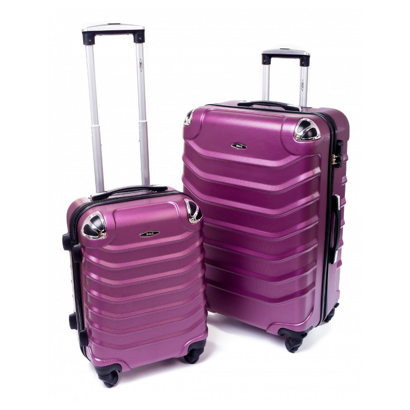 Set de 2 trolere rigide mov "Premium" - combinațiile M+L sau M+XL
