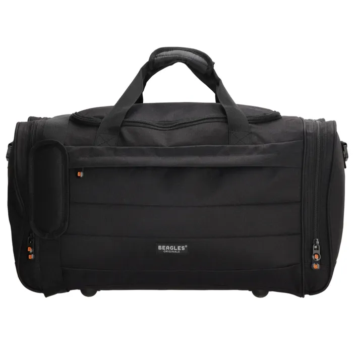 Geantă de voiaj de umăr neagră "Typical" - mărimile M, L și XL