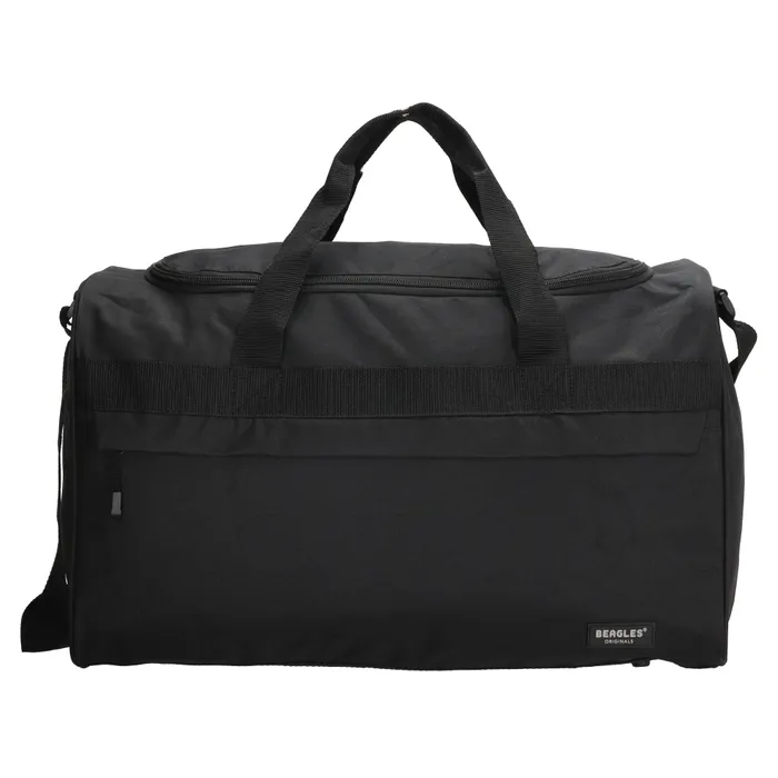 Geantă de voiaj de umăr neagră "Adventure" - mărimile M, L și XL