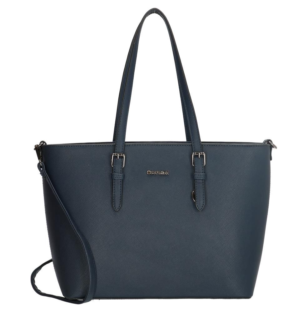 Geantă de umăr shopper mare bleumarin  "Misty"