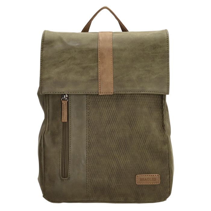 Rucsac elegant verde închis din piele ecologică "Twister"