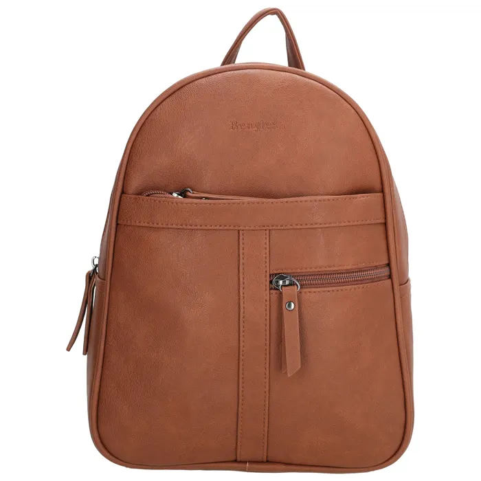 Rucsac mic elegant maro "Doublezip"