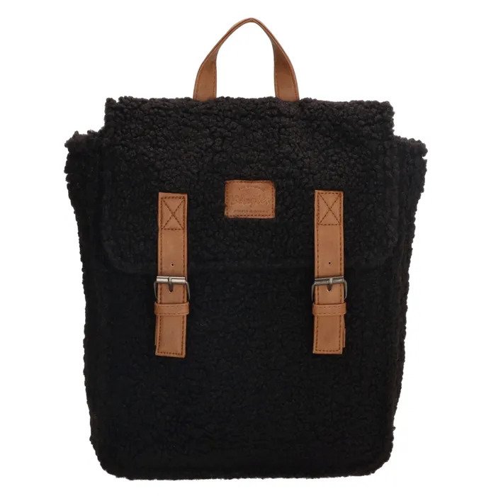 Rucsac vintage negru pufos "Bear"