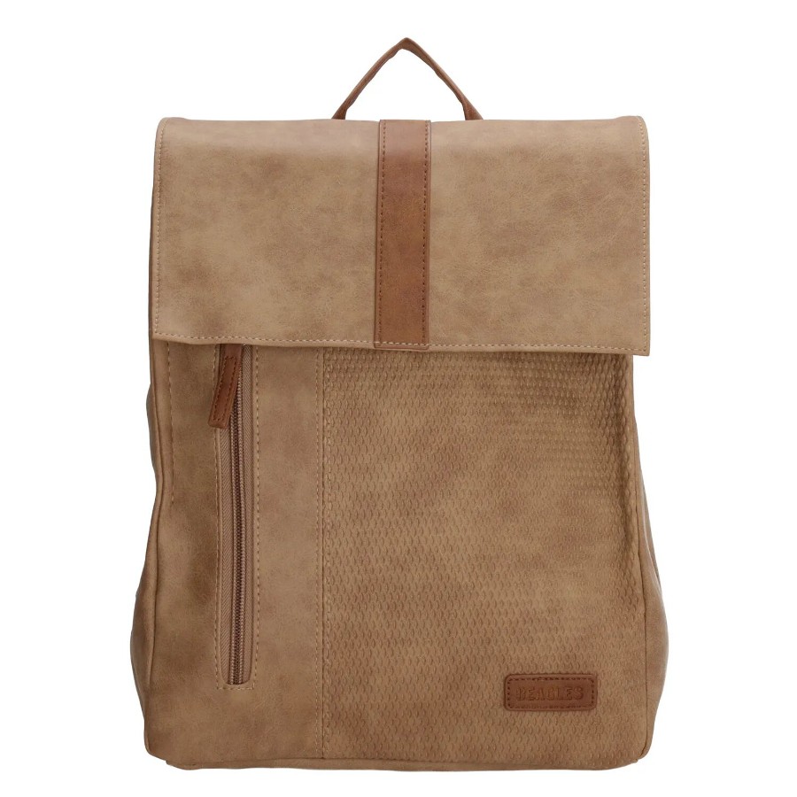 Rucsac elegant maro din piele ecologică "Twister"