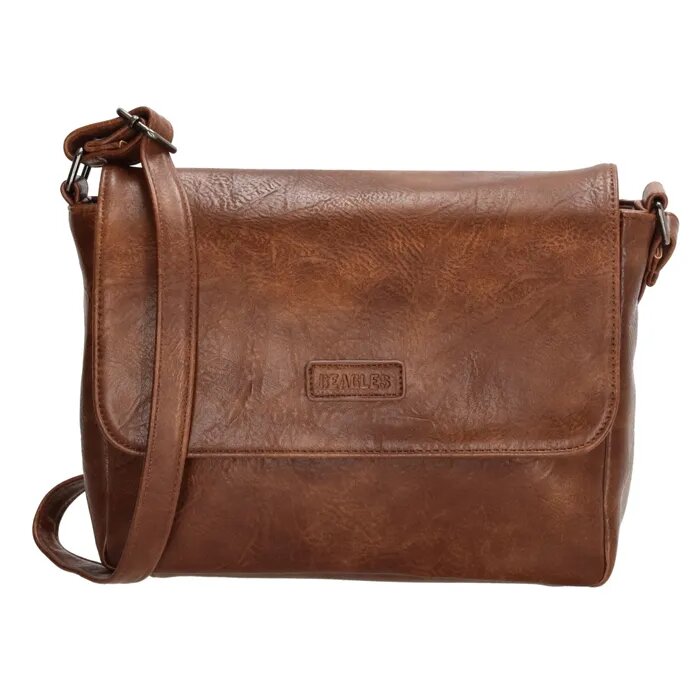 Geantă crossbody maro închis din piele ecologică "Dunas"