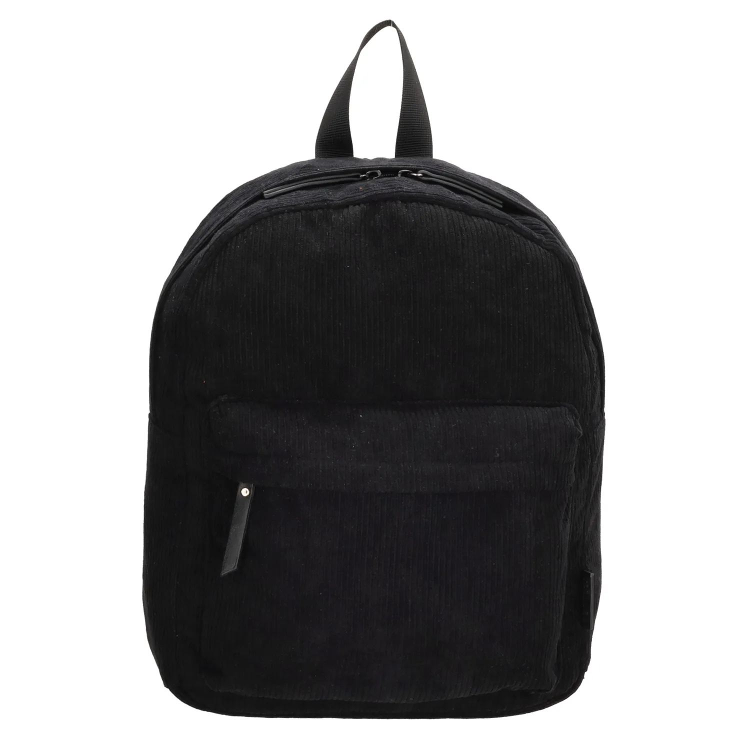 Rucsac vintage negru cu aspect de piele întoarsă "Oldies"