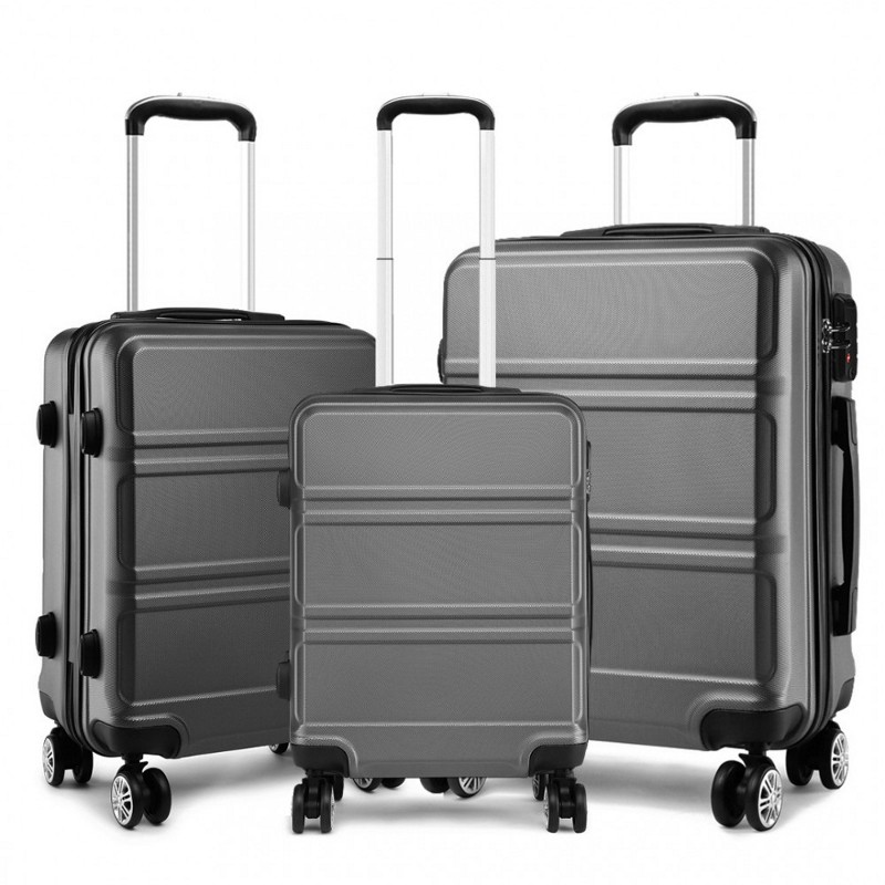Set gri de trolere premium cu încuietoare TSA "Travelmania" - M, L, XL