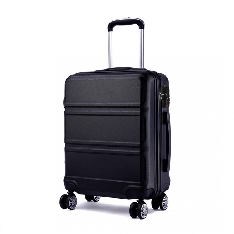 Troler de călătorie negru, rigid și rezistent "Travelmania" - M, L, XL