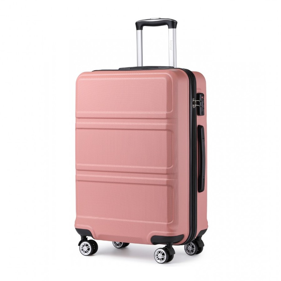 Troler de călătorie roz, rigid și rezistent "Travelmania" - M, L, XL