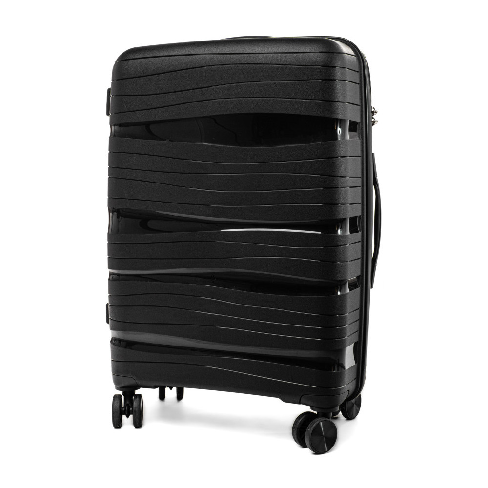 Troler de cabină premium negru cu încuietoare TSA "Royal" - mărimea M