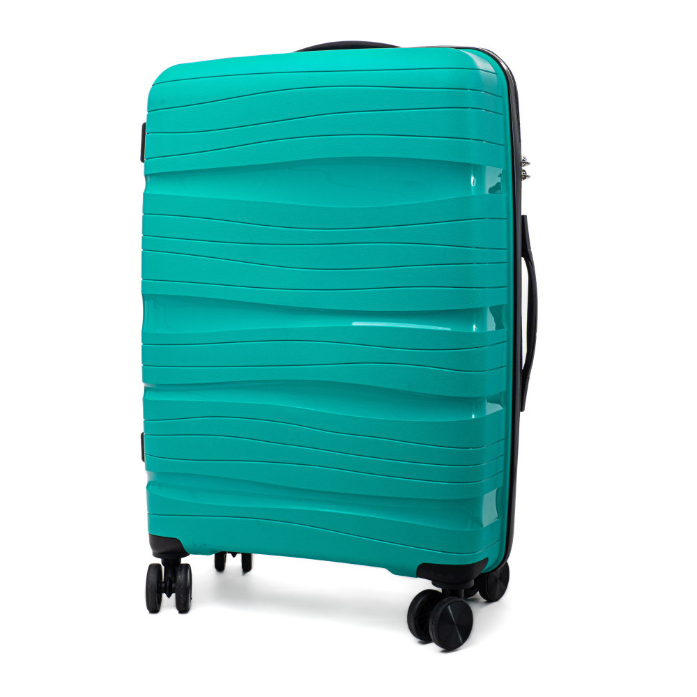 Troler de cabină premium verde cu încuietoare TSA "Royal" - mărimea M