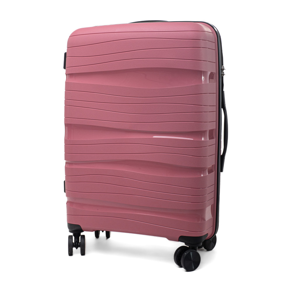 Troler premium roz cu carcasă rigidă și încuietoare TSA "Royal" - M, L, XL