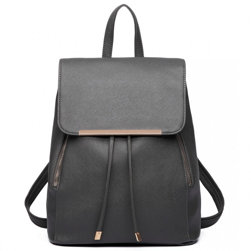 Rucsac elegant gri din piele ecologică "Majestic"