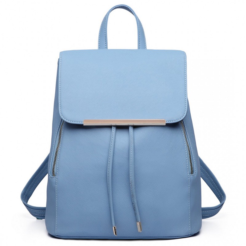 Rucsac elegant albastru deschis din piele ecologică "Majestic"