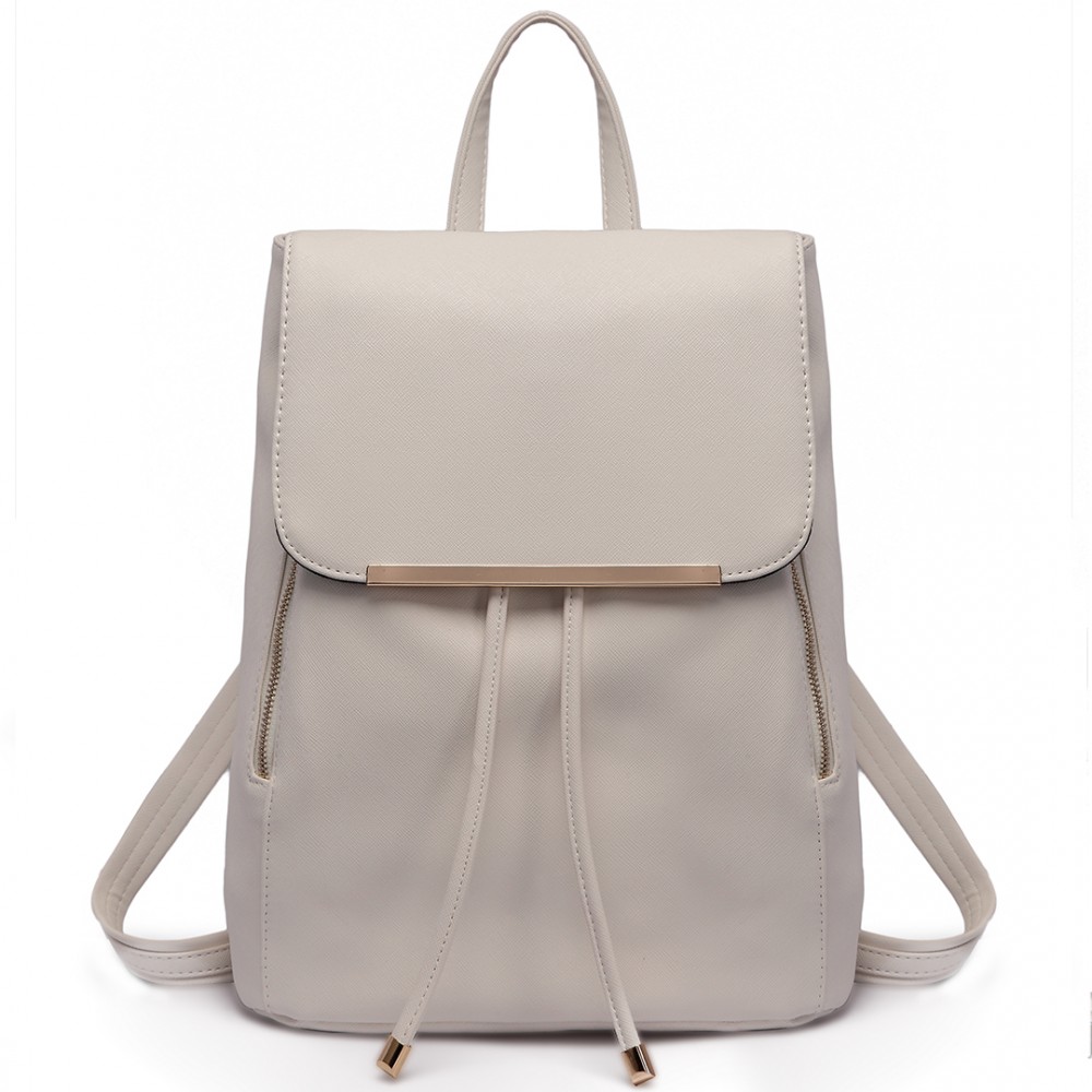 Rucsac elegant gri deschis din piele ecologică "Majestic"