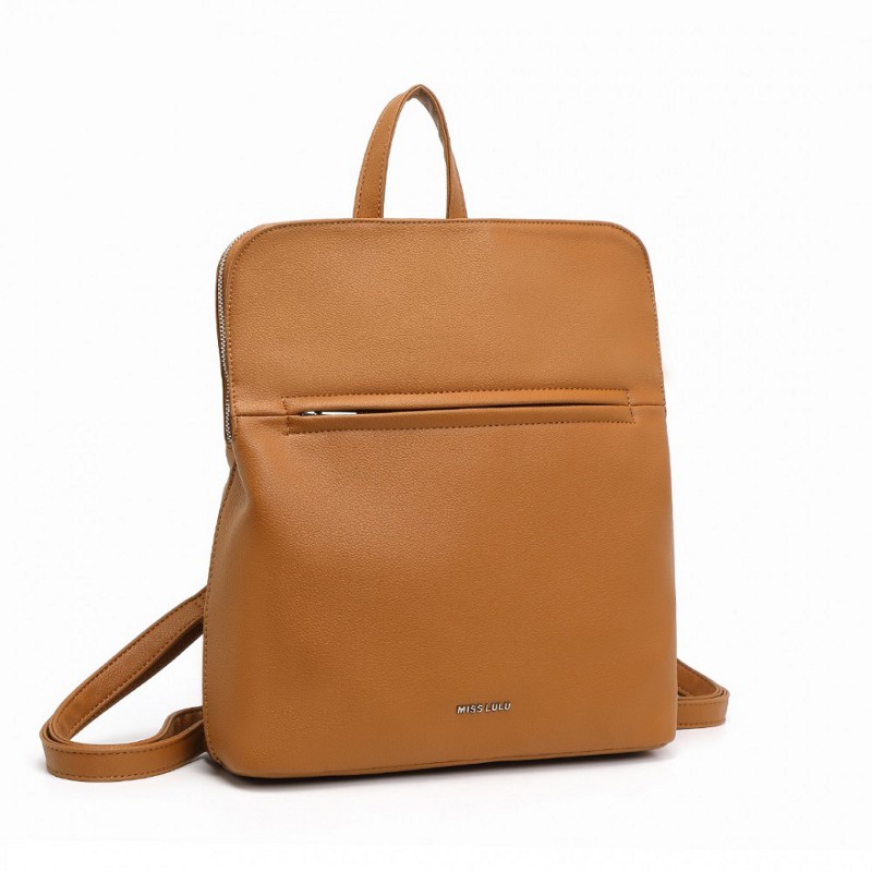 Rucsac elegant maro pentru femei din piele ecologică "Chick"