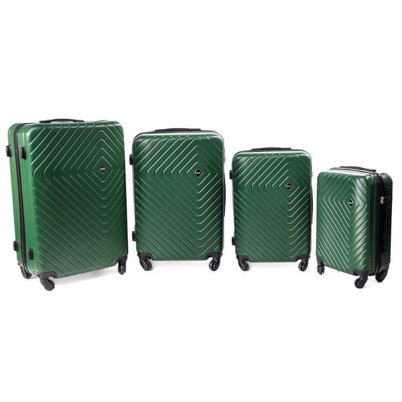Set verde de 4 trolere rigide "Waves" - M, L, XL, XXL