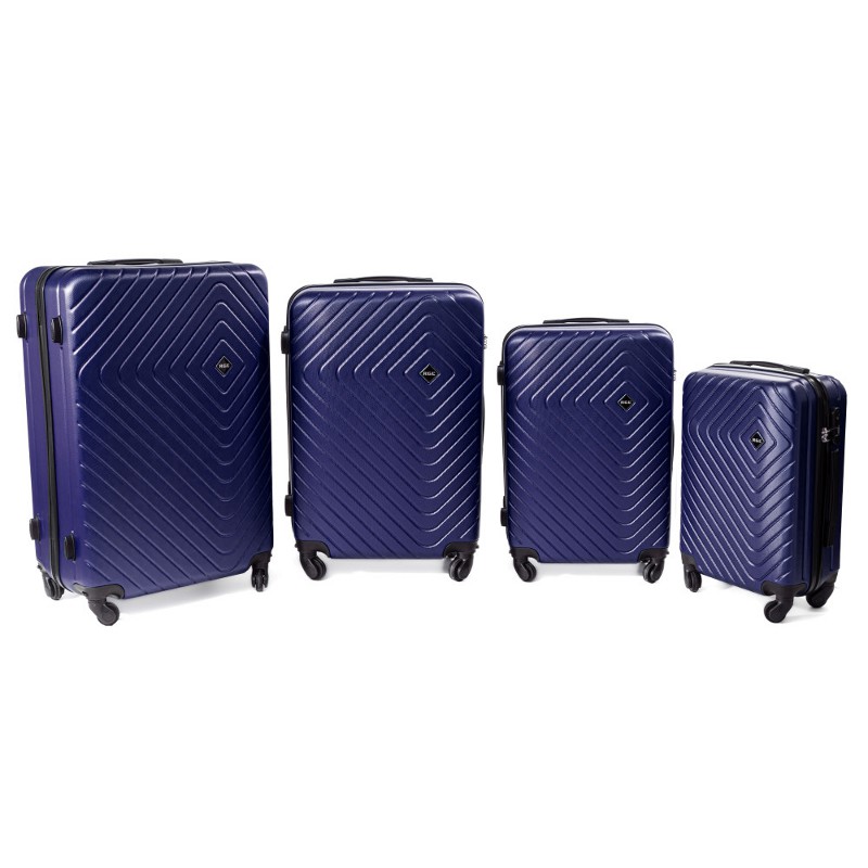 Set albastru de 4 trolere rigide "Waves" - M, L, XL, XXL