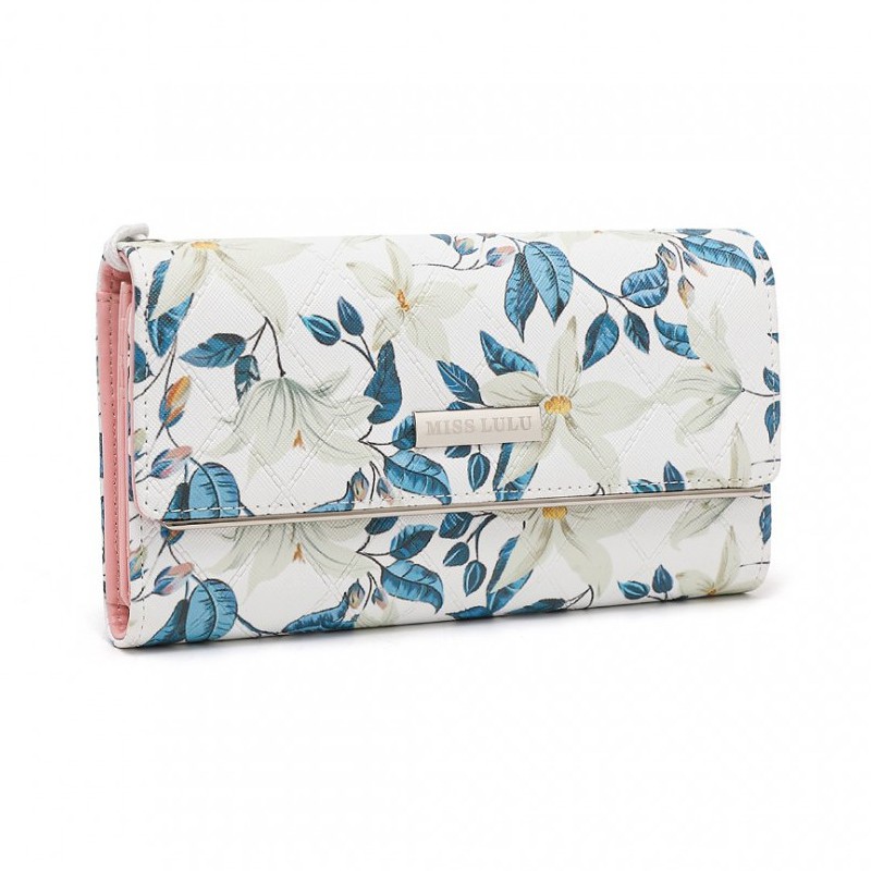 Portofel floral bej pentru femei "Natural"