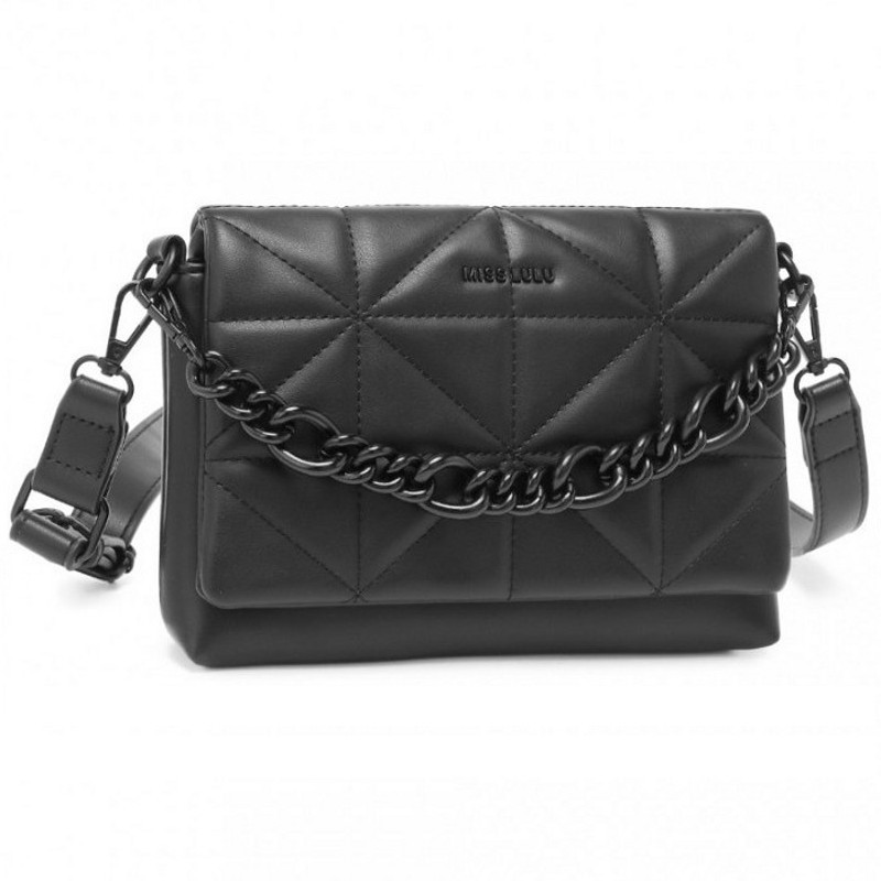 Geantă crossbody extravagantă neagră "Chain"