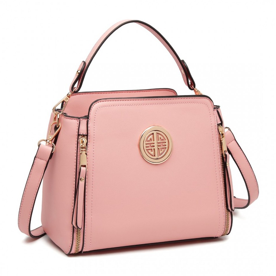 Geantă crossbody roz decorată "Aura"