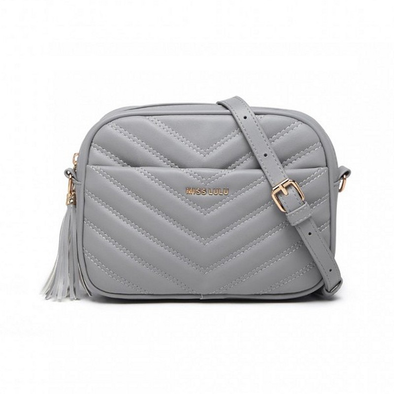 Geantă crossbody mică gri "La Zolla"