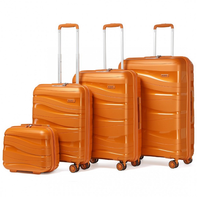 Set de 4 trolere portocalii premium din plastic "Majesty 2" - S, M, L, XL