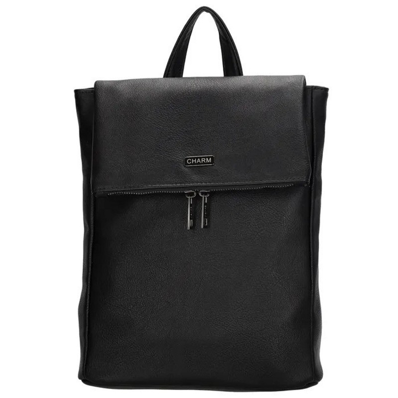 Rucsac elegant negru din piele ecologică "Noire"