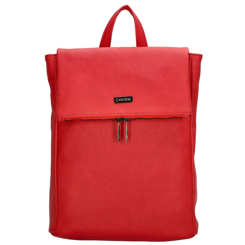 Rucsac elegant roșu din piele ecologică "Noire"
