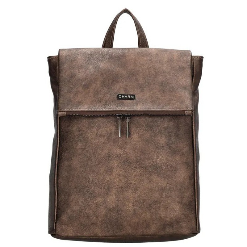 Rucsac elegant maro din piele ecologică "Noire"