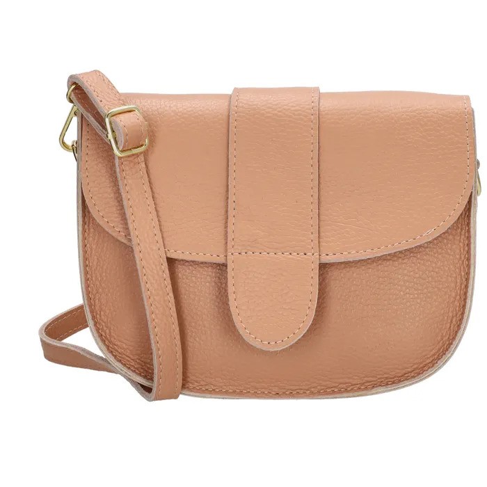 Geantă crossbody roz matlasată "Fame"
