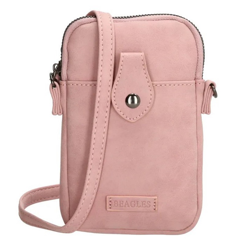 Geantă roz din piele pentru telefon Handy bag