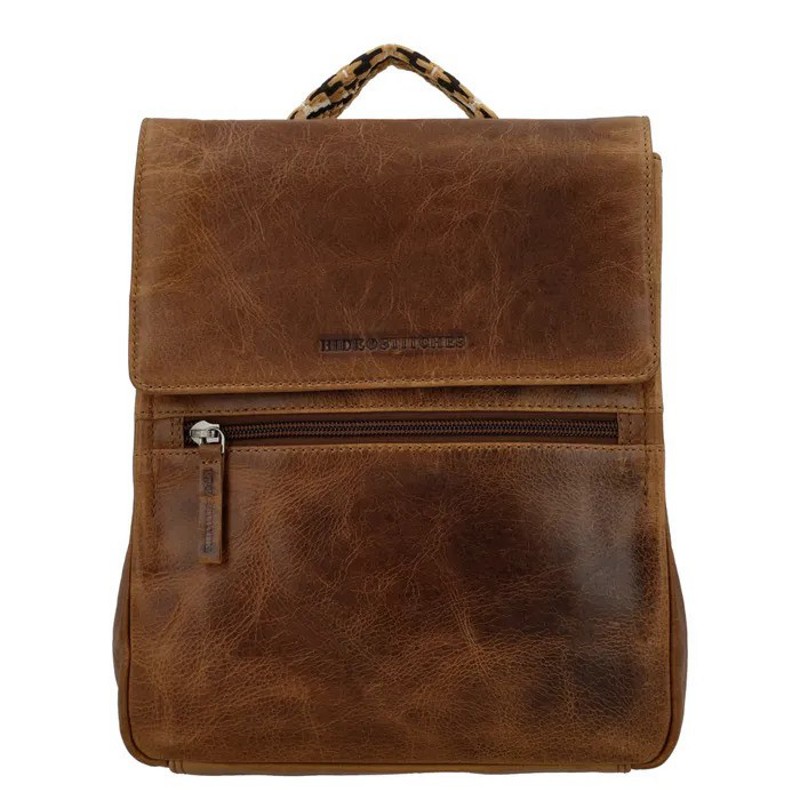 Rucsac premium maro din piele naturală "Verdun"
