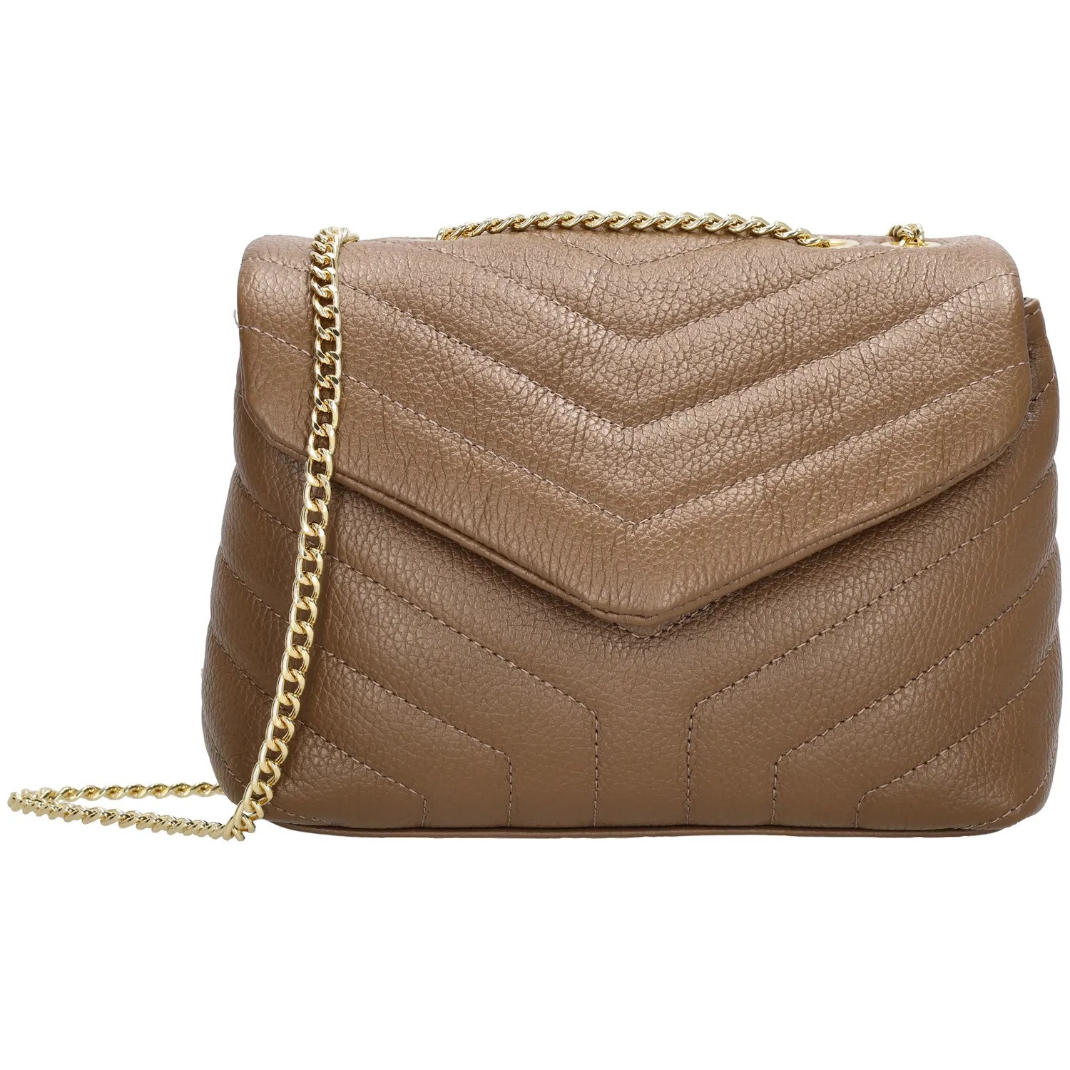 Geantă crossbody maro de lux din piele naturală "Eminence"