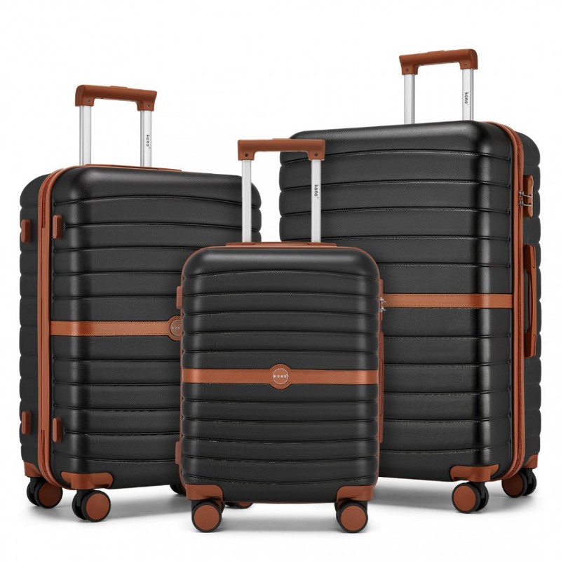 Set negru de 3 trolere de călătorie premium "Harder" - mărimile M, L, XL
