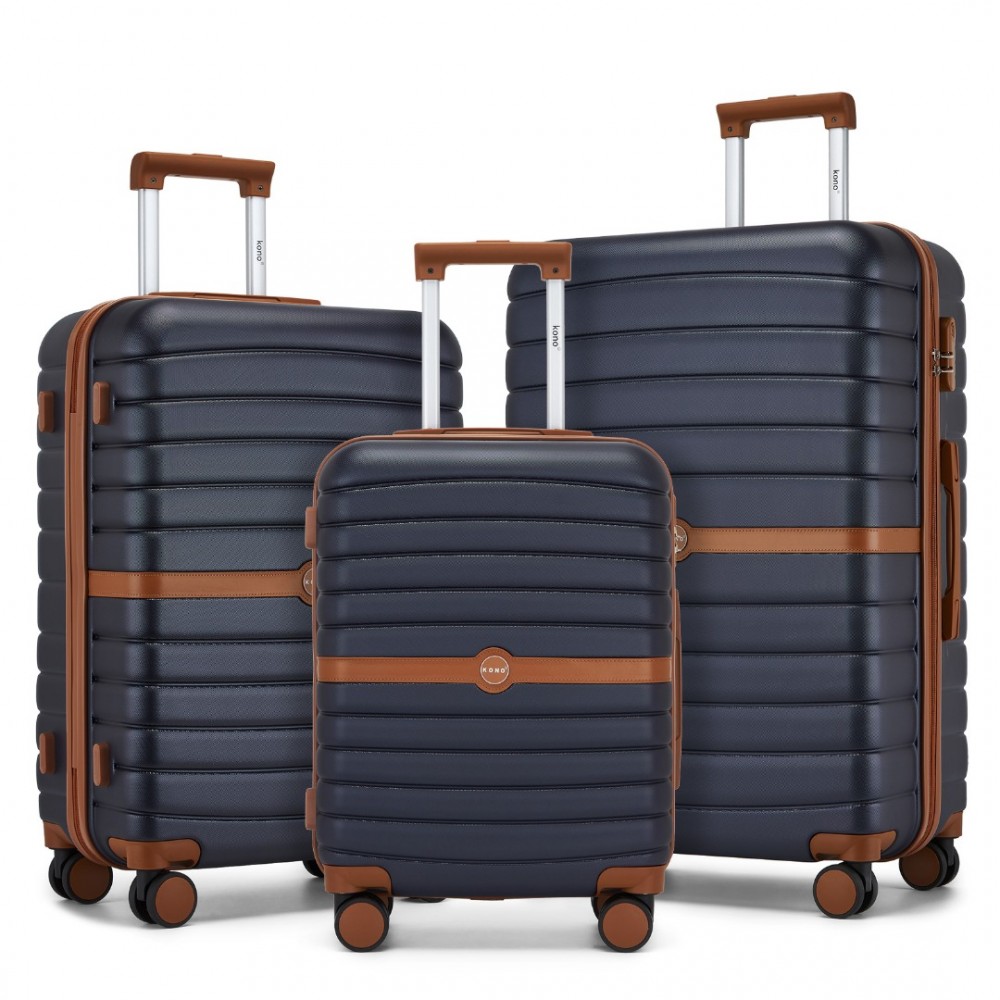 Set albastru de 3 trolere de călătorie premium "Harder" - mărimile M, L, XL