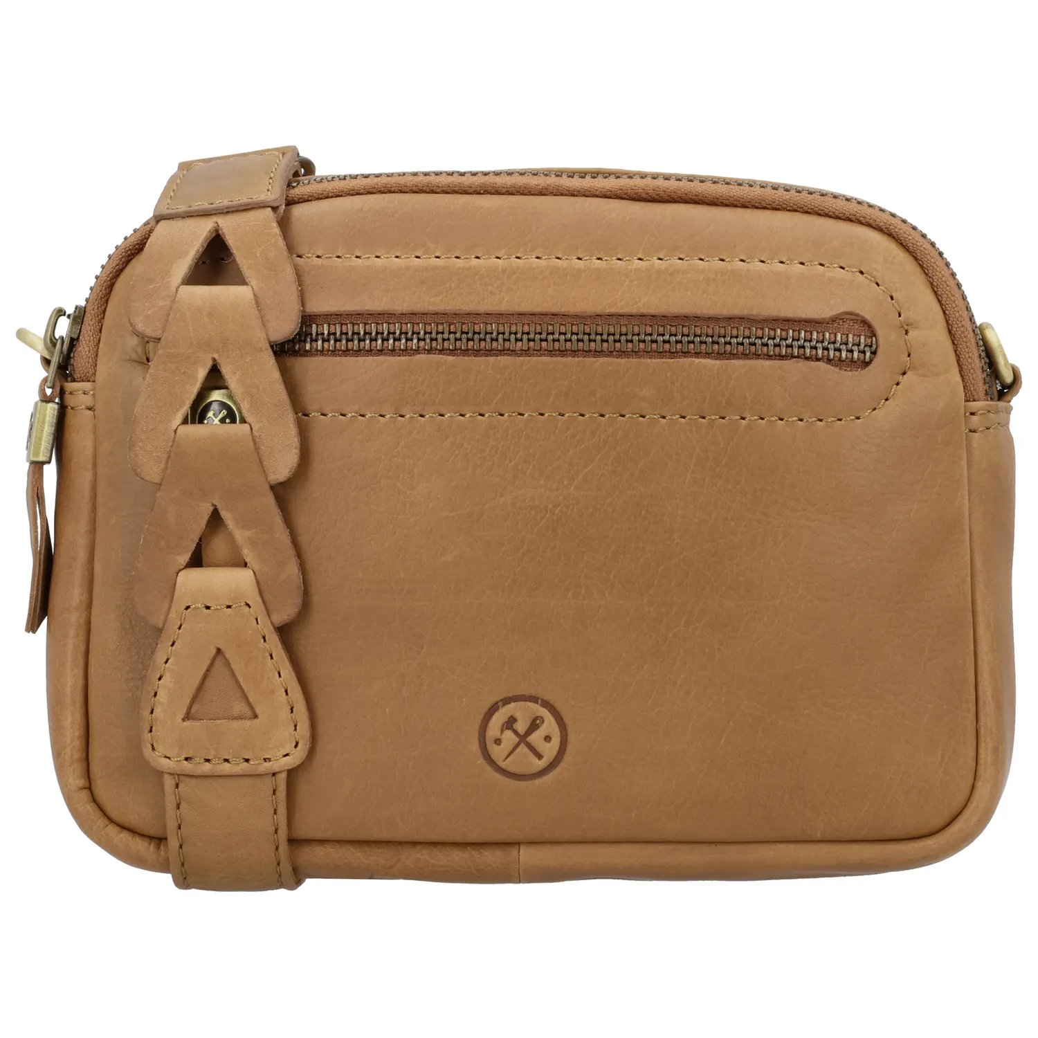 Geantă crossbody maro din piele naturală "Molly"