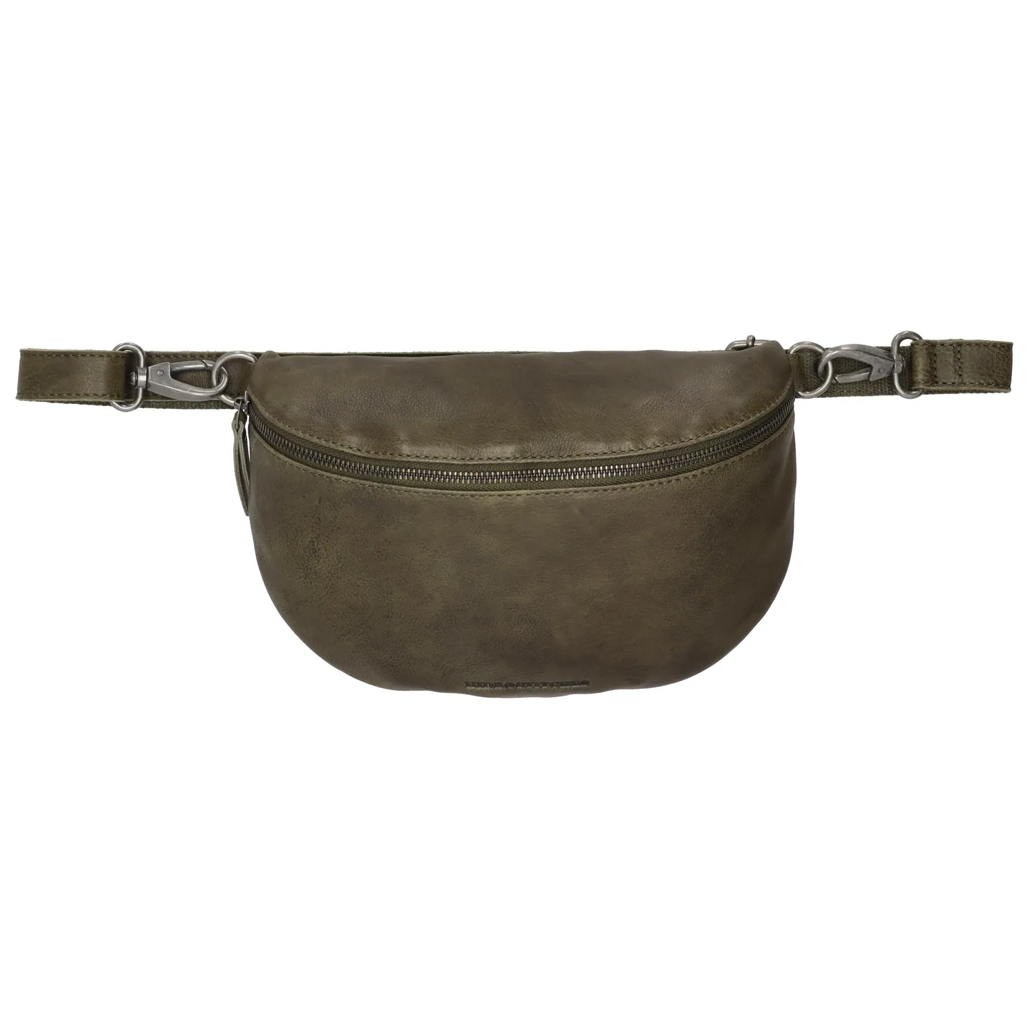 Borsetă elegantă verde din piele naturală „Venitta"