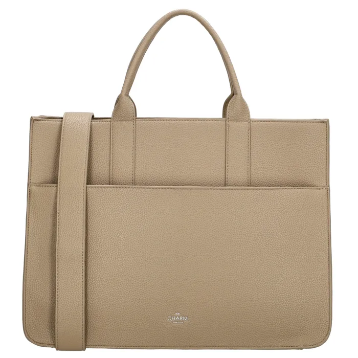 Geantă shopper elegantă maro deschis „Princetown"