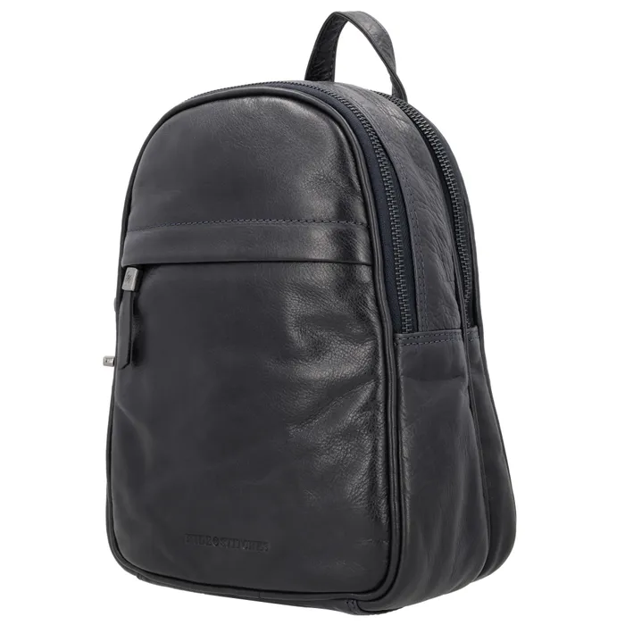 Rucsac premium bleumarin din piele naturală "Fashionstar"