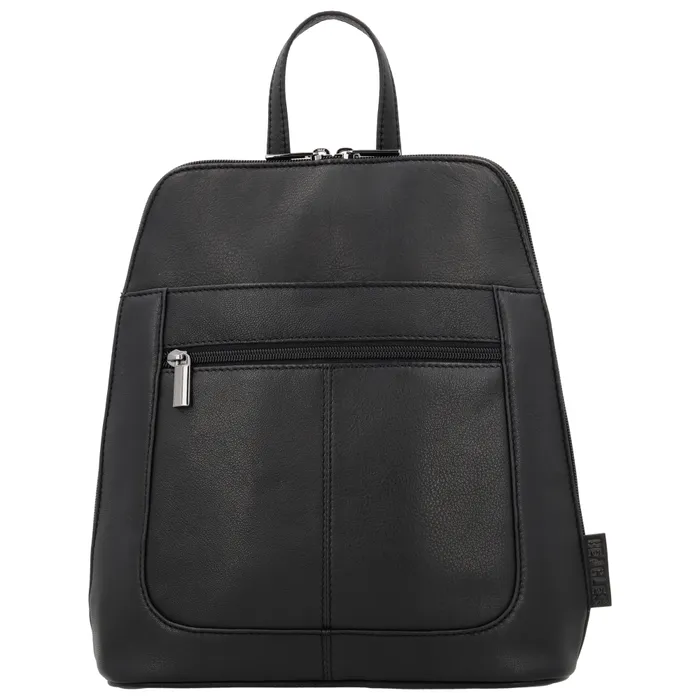 Rucsac elegant negru din piele naturală "Santa Lucia"