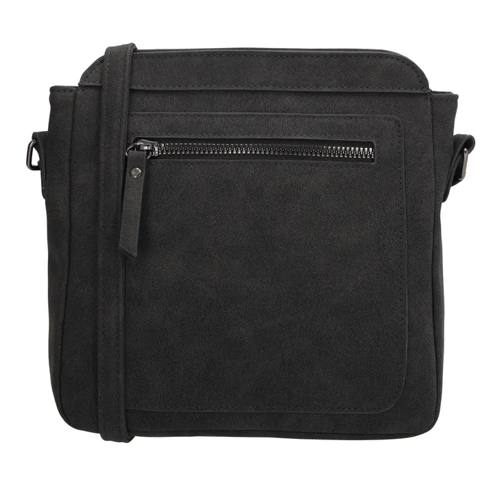 Geantă crossbody matlasată neagră „Diadem”