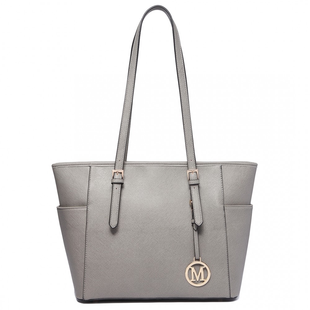 Geantă shopper elegantă gri "Celeste"