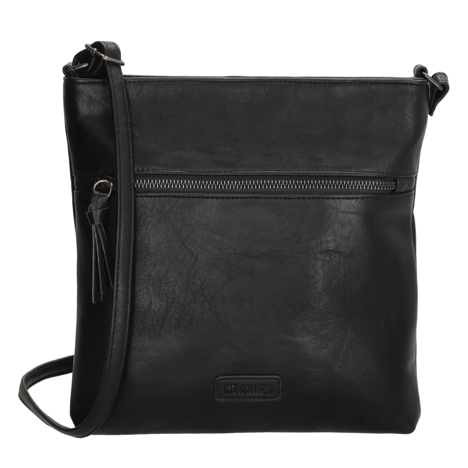 Geantă crossbody matlasată neagră "Jenny"