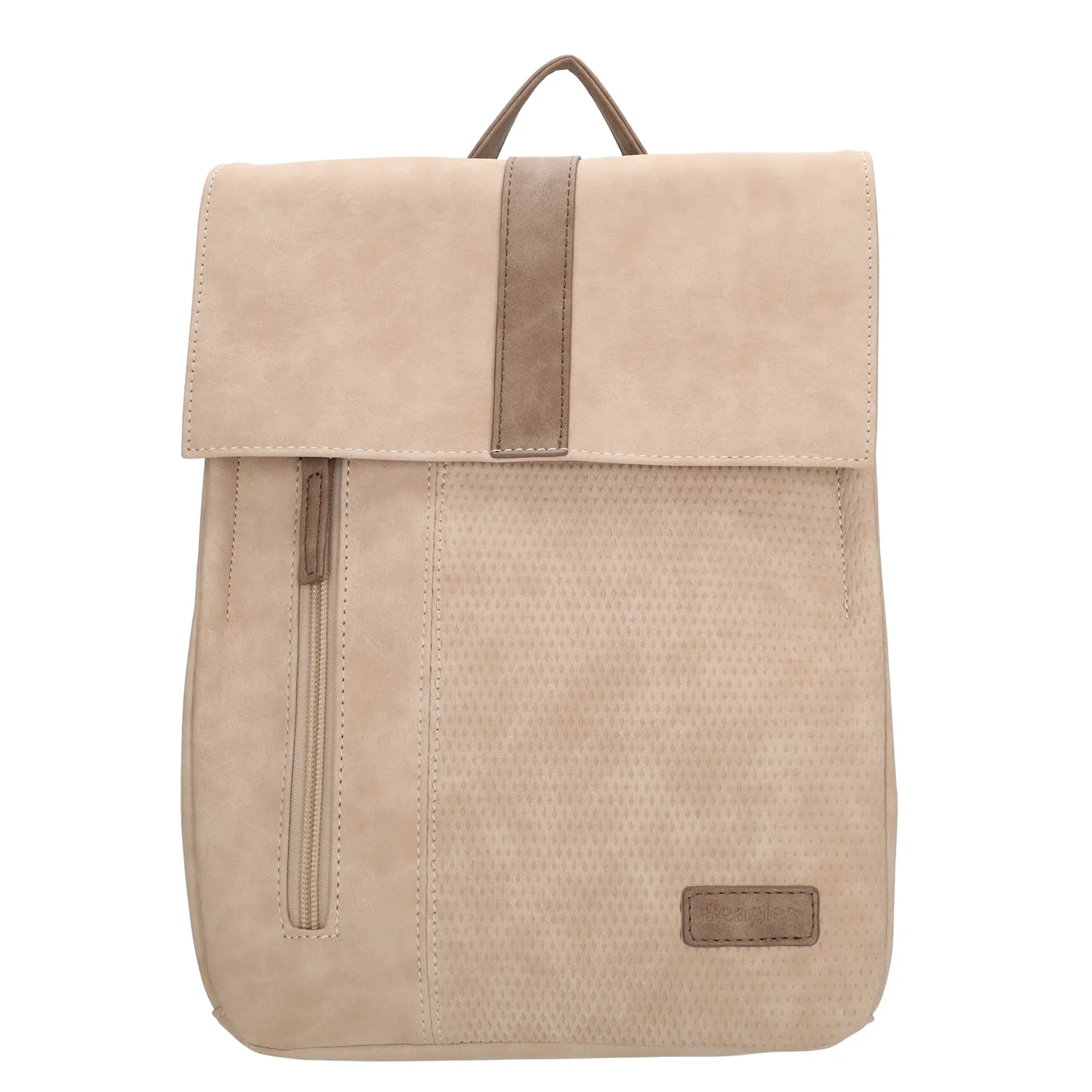 Rucsac elegant bej din piele ecologică "Twister"