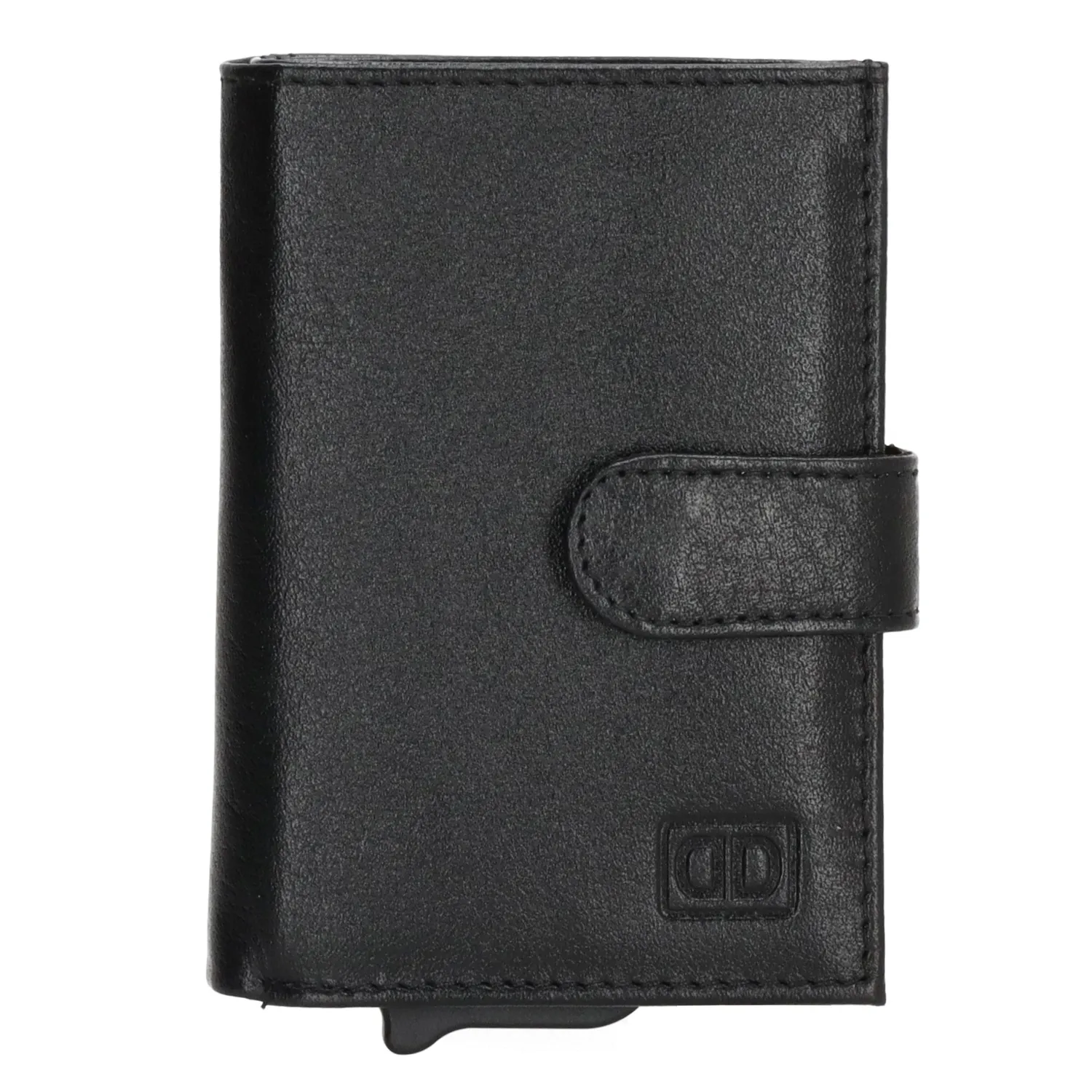Portofel practic negru din piele cu RFID „Page"