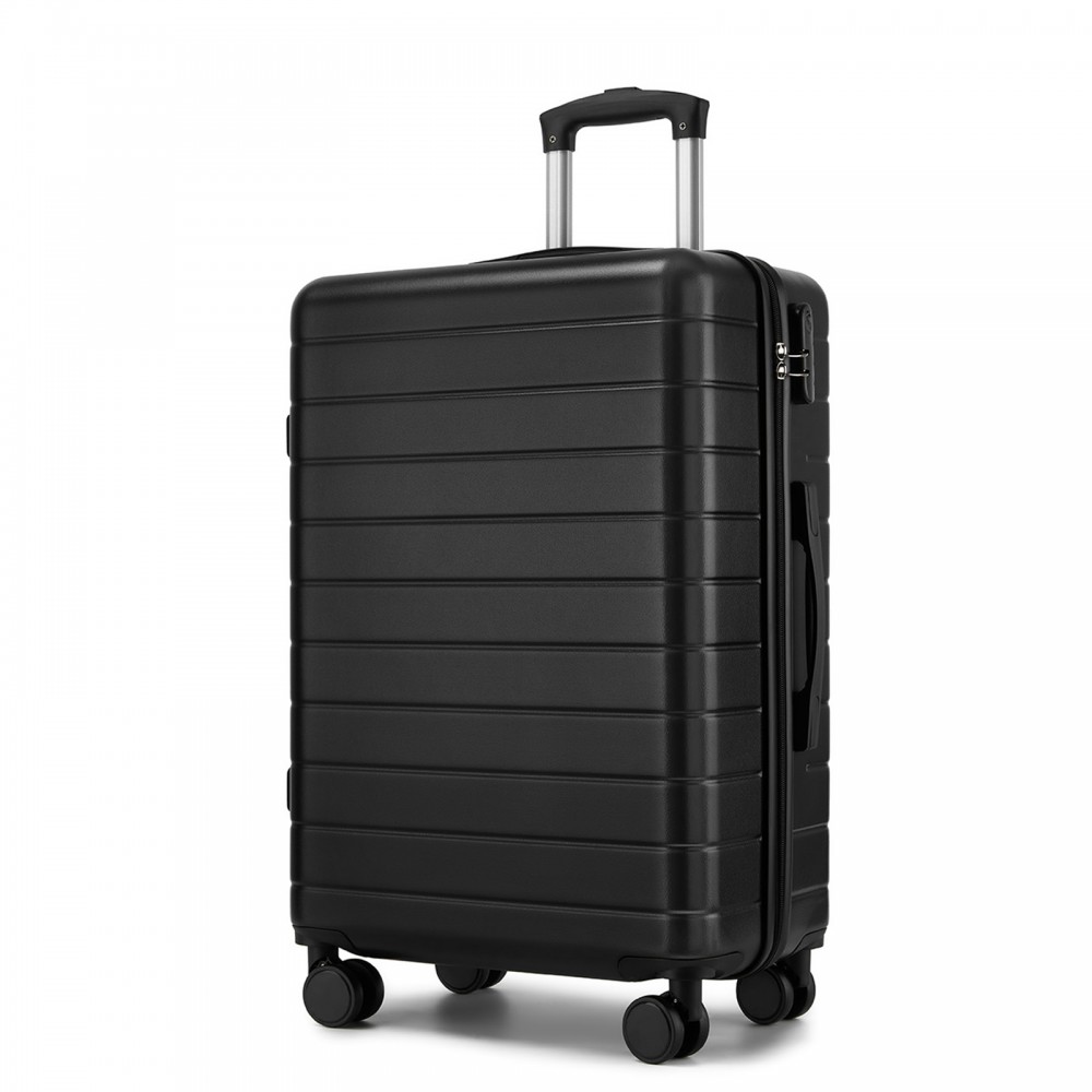 Troler elegant negru din plastic „Hawai" - 3 mărimi
